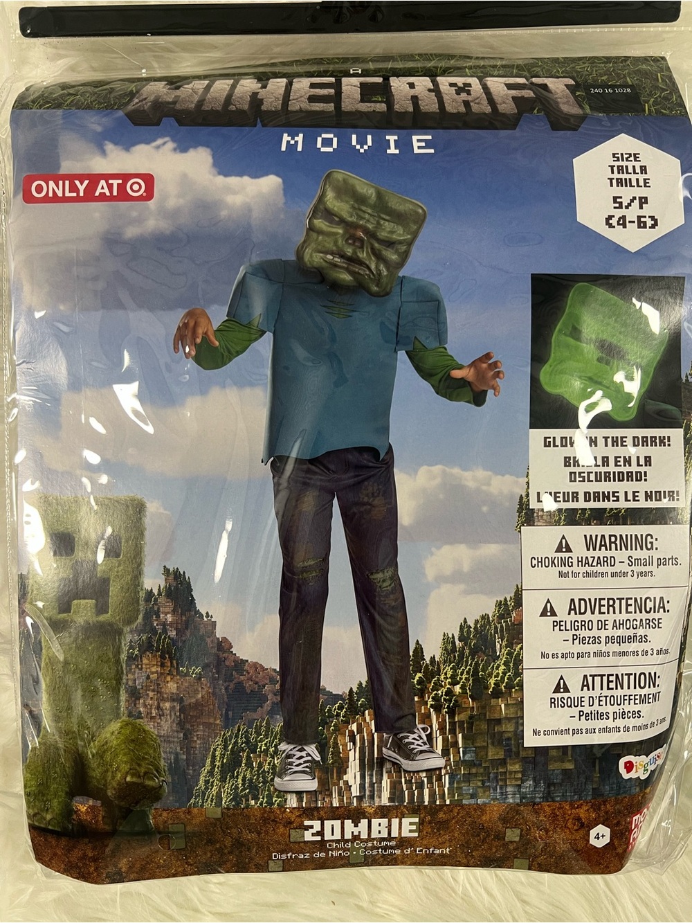 Disguise Minecraft Movie Zombie Costume in Green and Blue